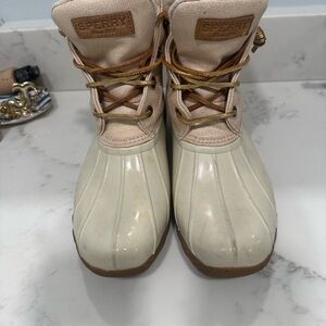 Sperry Beige Duck Boots
